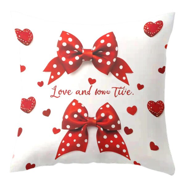 Pillow Covers 17.71x17.71 Inch Set of 4 cartoon cute love red heart Farmhouse Sofa Throw Pillowcase Cushion Case Home Decoration - 图片 11