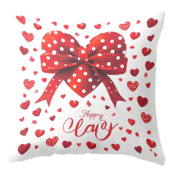 Pillow Covers 17.71x17.71 Inch Set of 4 cartoon cute love red heart Farmhouse Sofa Throw Pillowcase Cushion Case Home Decoration - 图片 9