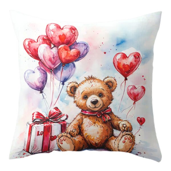 Pillow Covers 17.71x17.71 Inch Set of 4 cartoon lover cute Valentine's Day pink  Farmhouse Sofa Throw Pillowcase Cushion Case Home Decoration - 图片 9