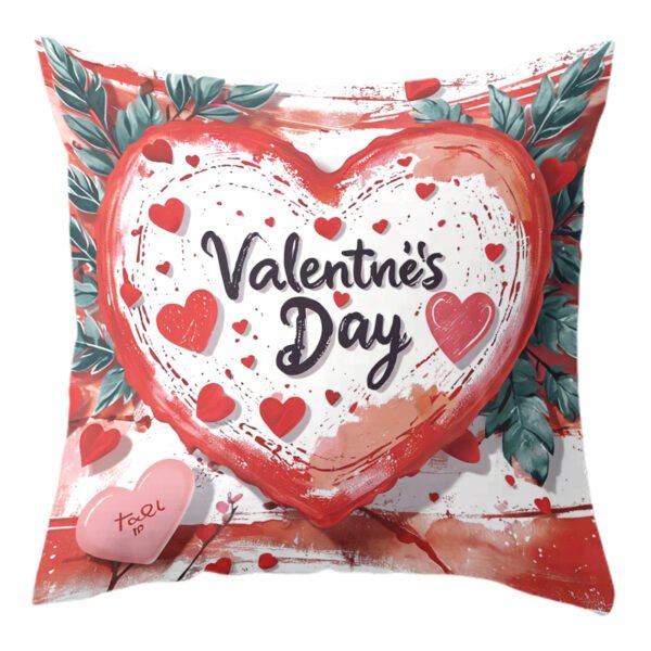 Pillow Covers 17.71x17.71 Inch Set of 4 cartoon lover cute Valentine's Day pink  Farmhouse Sofa Throw Pillowcase Cushion Case Home Decoration - 图片 11