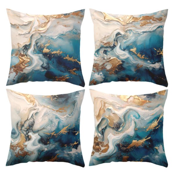 Pillow Covers 17.71x17.71 Inch Set of 4 creative dream colorful paint  Farmhouse Sofa Throw Pillowcase Cushion Case Home Decoration